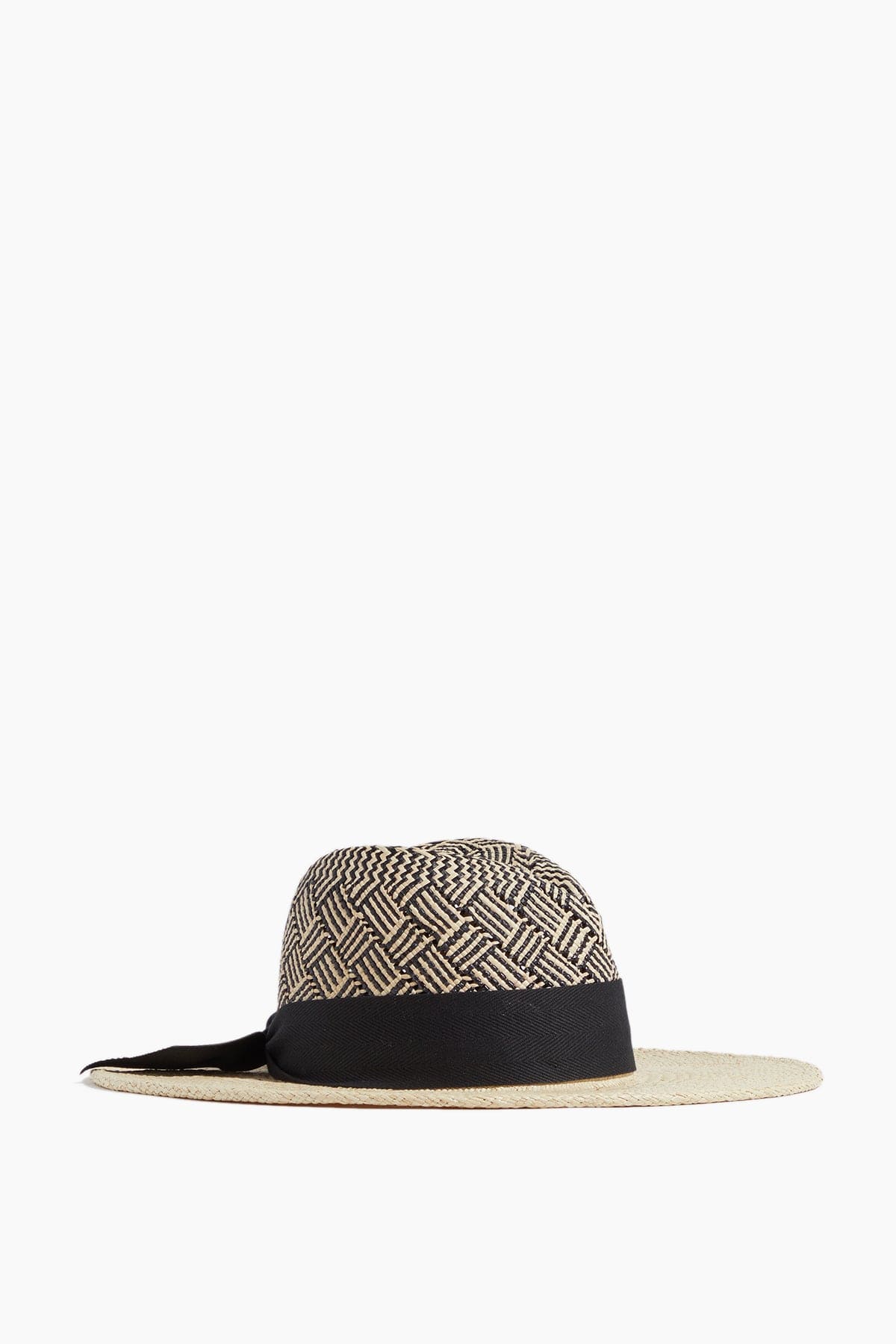 Gigi Burris Hats Jeanne Patterned Hat in Natural/Black