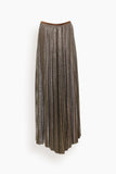 Forte Forte Skirts Plisse Laminated Tulle Skirt in Platino