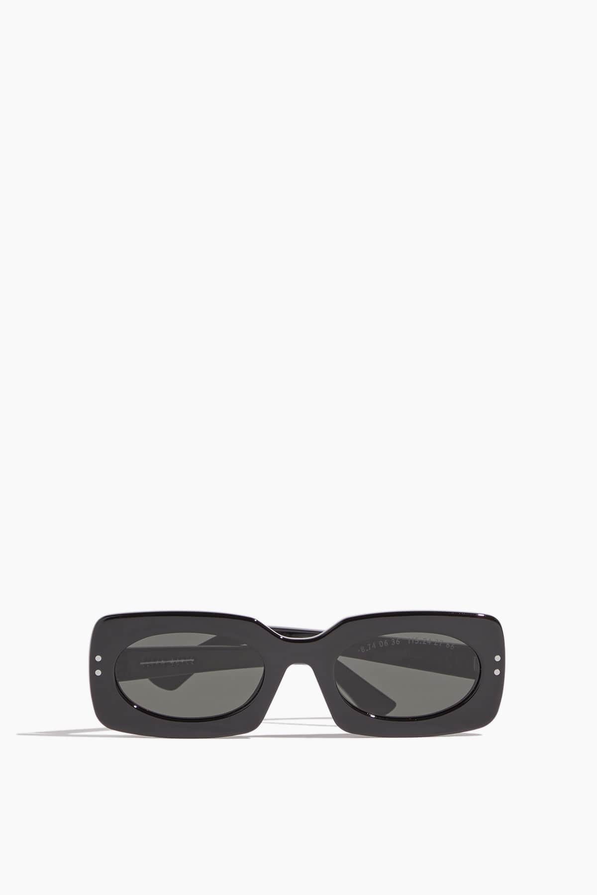 Clean Waves Sunglasses Inez and Vinoodh Rectangle Low Sunglasses in Black