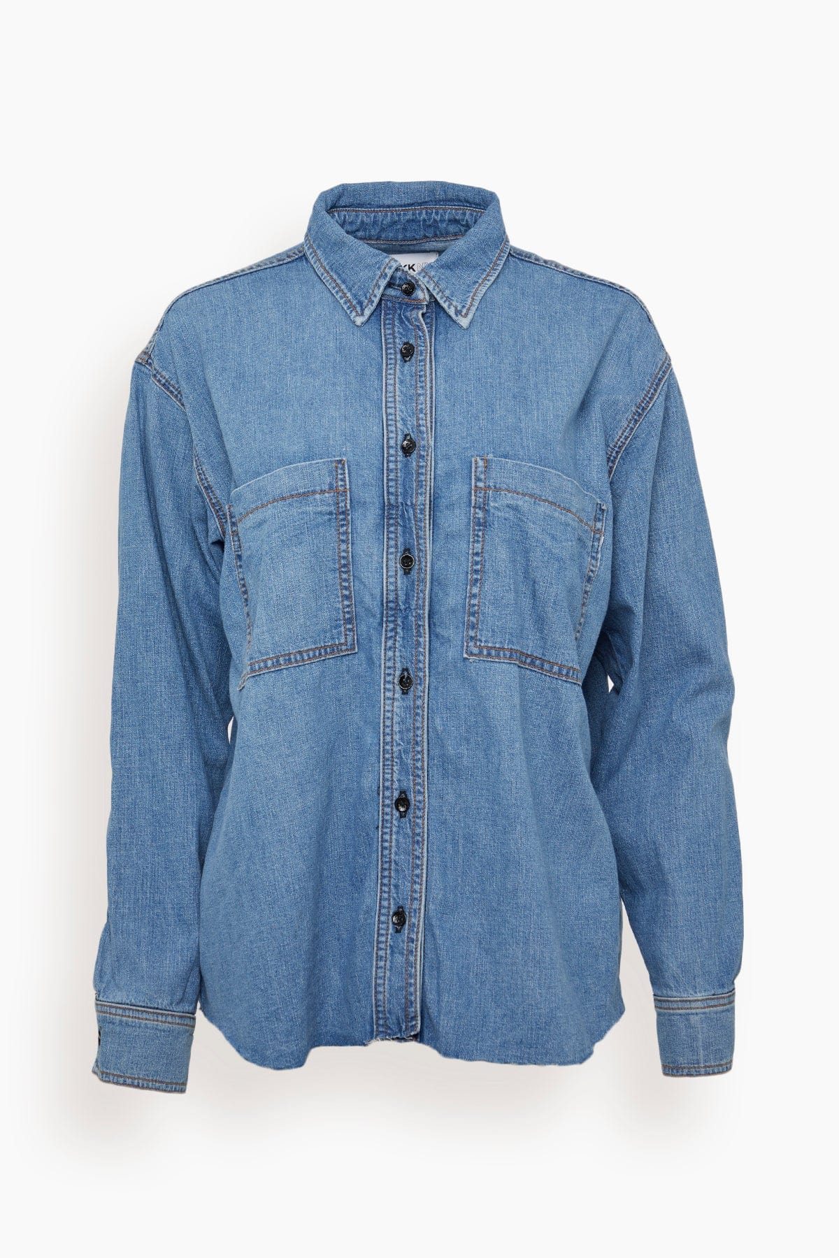 Askk NY Tops Oversize Denim Shirt in Palm Canyon