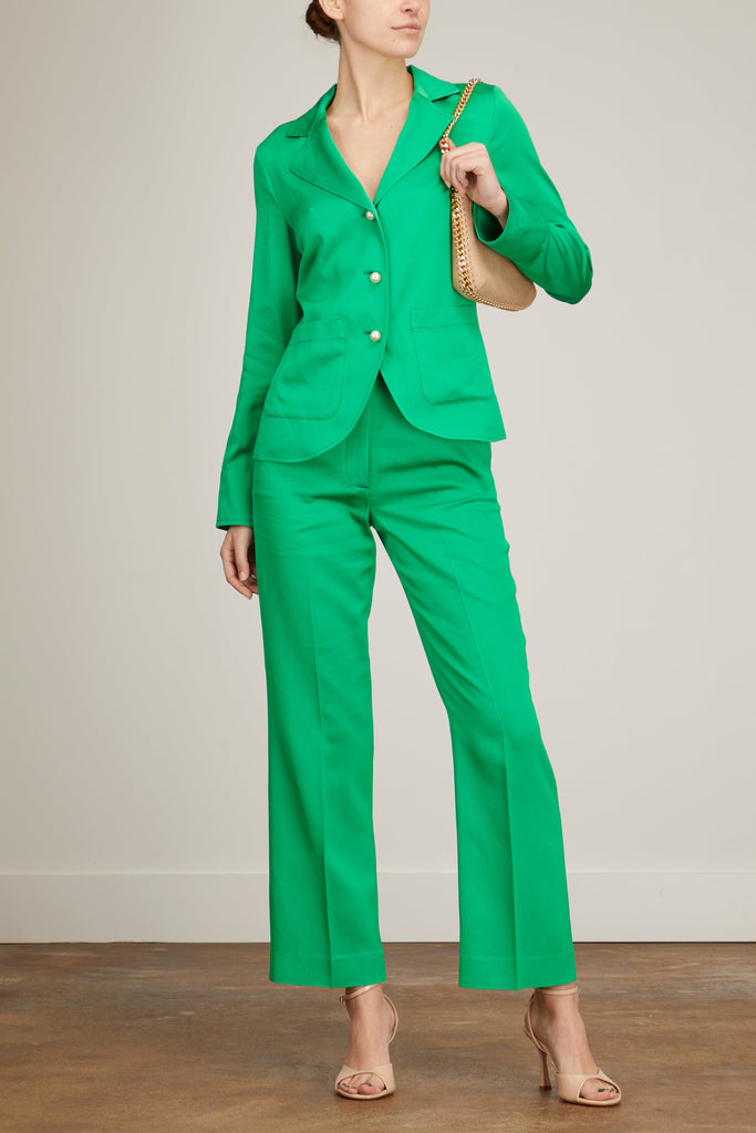 Callas Milano Maya Crepe Satin Jacket in Green – Hampden Clothing