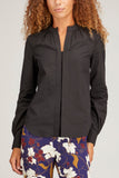 Callas Milano Tops Olympia Long Sleeve Silk Top in Black