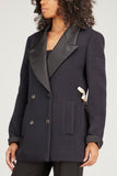 Callas Milano Jackets Vittoria Relaxed Double Breasted Tuxedo Jacket in Navy Callas Milano Vittoria Relaxed Double Breasted Tuxedo Jacket in Navy