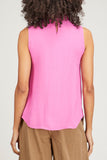 Callas Milano Tops Noemi Viscose Crepe Sleeveless Top with Scarf in Pink