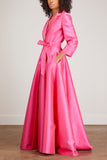 Carolina Herrera Dresses 3/4 Sleeve Suit Gown in Zinnia
