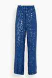 Dries Van Noten Pants Puvis Long Embroidered Pant in Blue