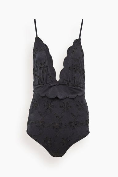 Giambattista Valli Swimwear Swimsuit with Scallop in Black