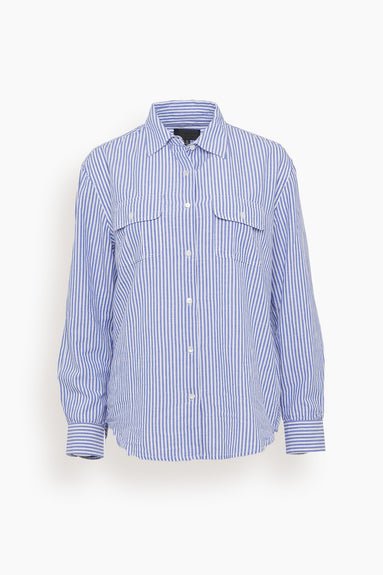 Felicity Top in Blue/White Stripe