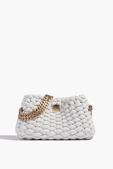 Proenza Schouler Handbags Shoulder Bags Small Woven Leather Chain Tobo Bag in Optic White