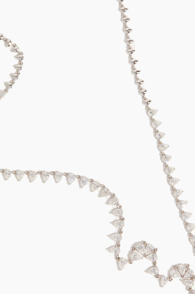 C'est Nuit Necklaces Pear Diamond Tennis Necklace in 14K White Gold C'est Nuit Pear Diamond Tennis Necklace in 14K White Gold