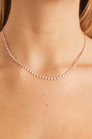 C'est Nuit Necklaces Pear Diamond Tennis Necklace in 14k Rose Gold