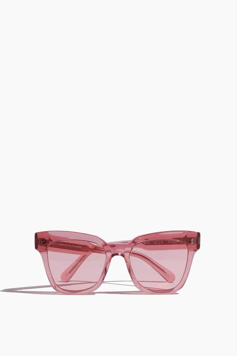 Chimi #005 Clear Sunglasses in Guava – Hampden Clothing