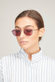 Chimi Sunglasses Polygon Sunglasses in Silver/Plum Purple Chimi Sunglasses in Polygon Silver/Plum Purple