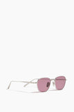 Chimi Sunglasses Sunglasses in Polygon Silver/Plum Purple Chimi Sunglasses in Polygon Silver/Plum Purple