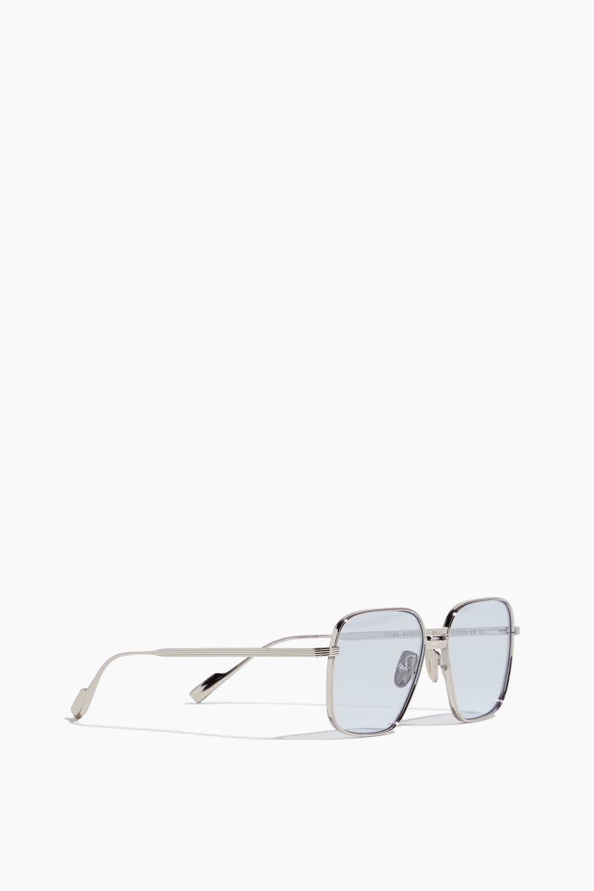 Chimi Sunglasses Sunglasses in Titan Aviator Silver/Blue Chimi Sunglasses in Titan Aviator Silver/Blue
