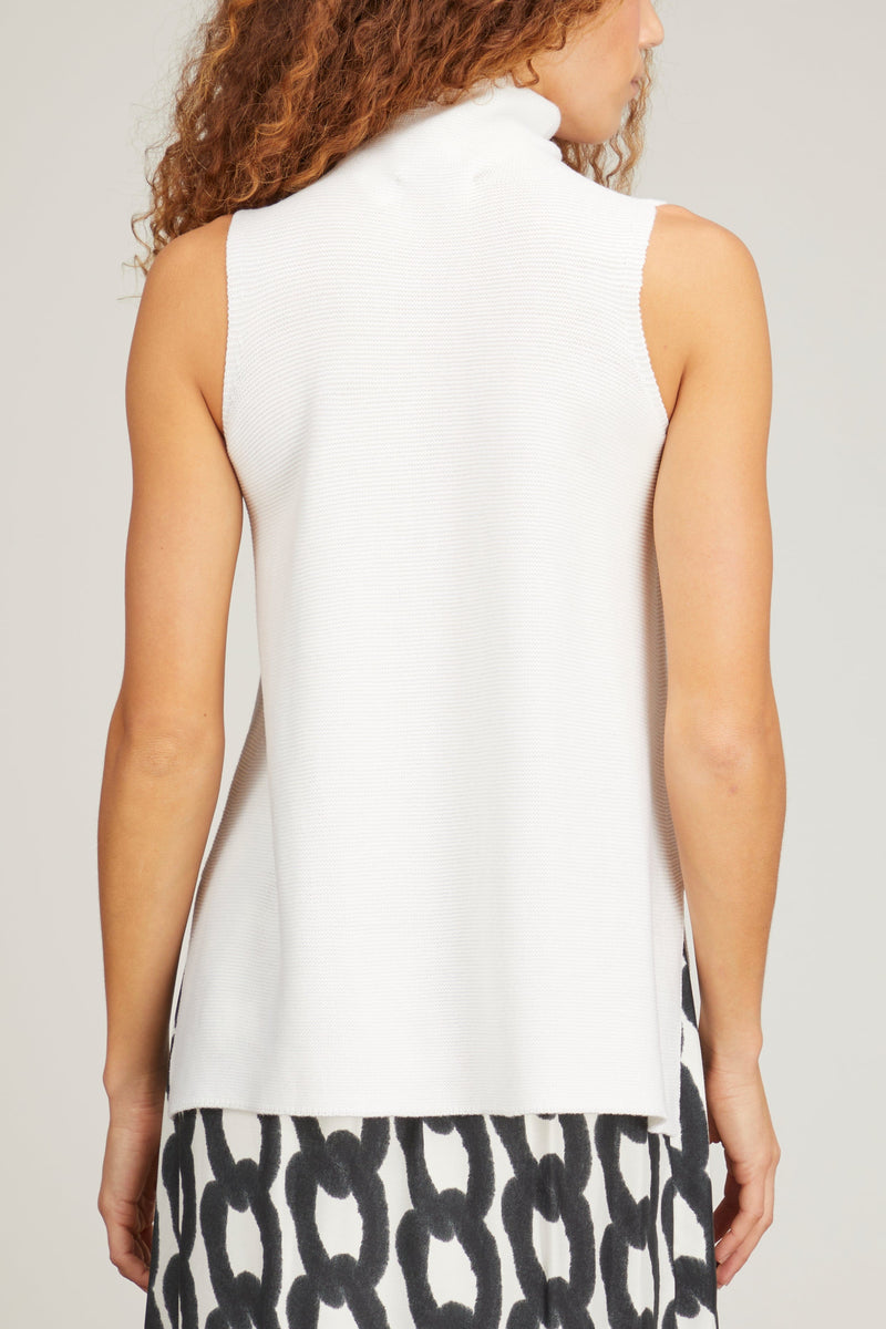 Christian Wijnants Sleeveless Top with Turtleneck in White
