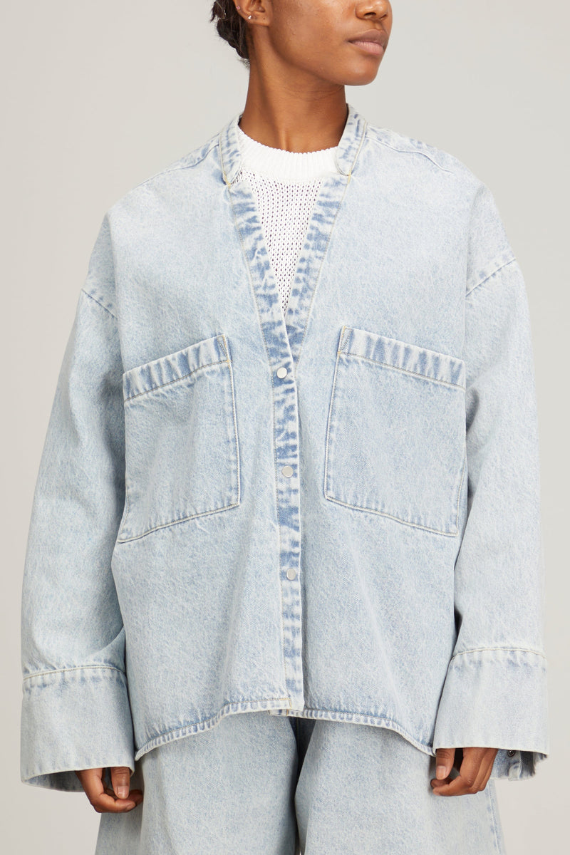 Christian Wijnants Tashvid Top in Bleached Denim – Hampden Clothing