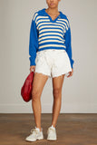 Ciao Lucia Tops Venezia Polo in Blue/Ivory