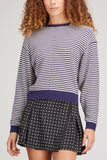 Ciao Lucia Sweaters Nonno Crewneck Sweater in Navy/Ivory