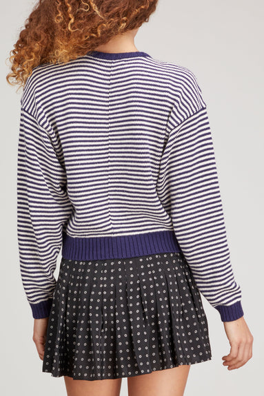 Ciao Lucia Sweaters Nonno Crewneck Sweater in Navy/Ivory