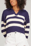 Ciao Lucia Sweaters Venezia Polo in Navy/Ivory