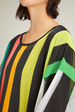 Christopher John Rogers Dresses Striped Sheer Knit Caftan in Rainbow Multi