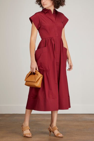 CO Dresses Cap Sleeve Midi Dress in Cabernet CO Cap Sleeve Midi Dress in Cabernet