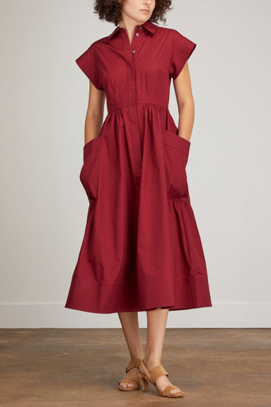 CO Dresses Cap Sleeve Midi Dress in Cabernet CO Cap Sleeve Midi Dress in Cabernet