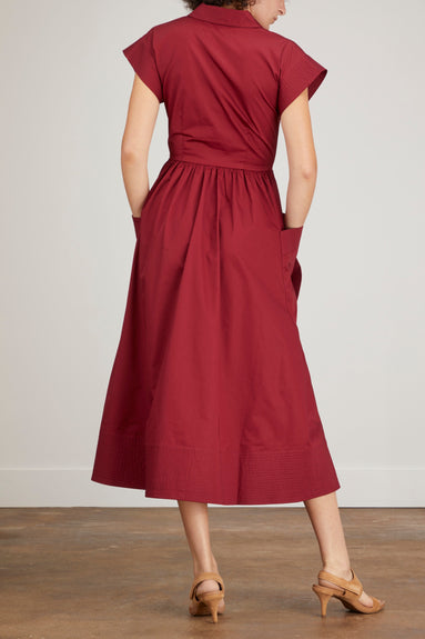 CO Dresses Cap Sleeve Midi Dress in Cabernet CO Cap Sleeve Midi Dress in Cabernet