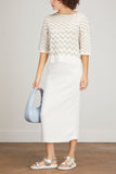 CO Skirts Elastic Waist Pencil Skirt in Ivory CO Elastic Waist Pencil Skirt in Ivory
