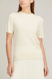 CO Tops Cable Knit Tee in Ivory Co Cable Knit Tee in Ivory