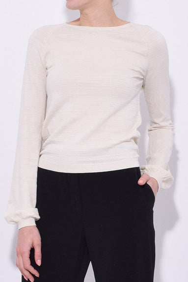 CO Clothing Peasant Sleeve Raglan Sweater in Ivory Co Peasant Sleeve Raglan Sweater in Ivory