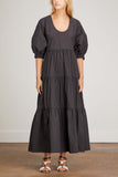 CO Dresses U-Neck Tiered Dress in Black