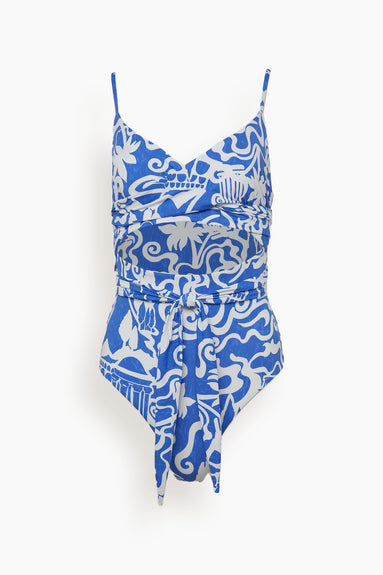 Thalasa Isolde Swimsuit in White/Blue