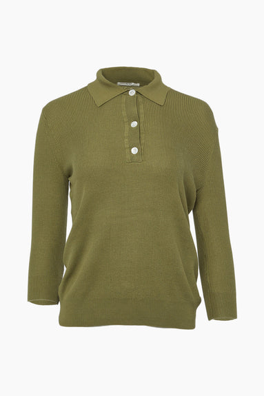 Short Sleeve Polo in Moss