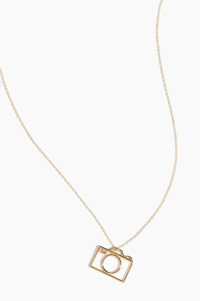 Camera Necklace in Yellow Gold