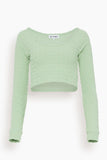 Sunnei Tops Crop Top in Sage Green