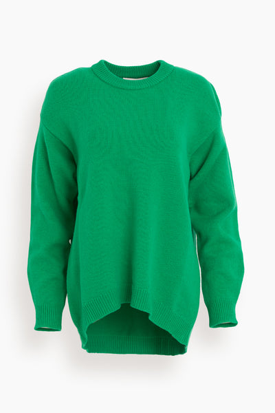 Cocoon Crewneck Pullover in Green