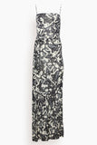 Stella McCartney Dresses Frank Stella Swan Inspired Print Fluid Long Dress in Black/White