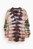 Raquel Allegra Sweaters Cardigan in Vertical Landscape Tie Dye
