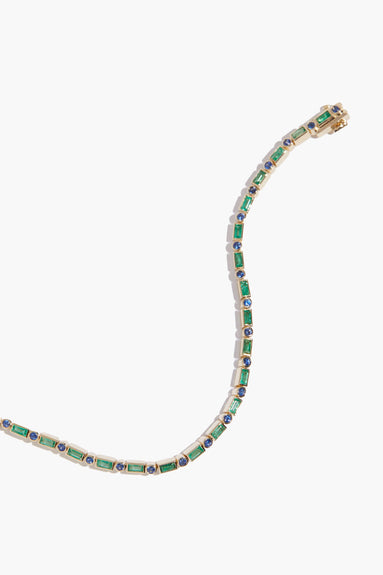 Sydney Evan Bracelets Emerald Baguette Eternity Bracelet in Yellow Gold