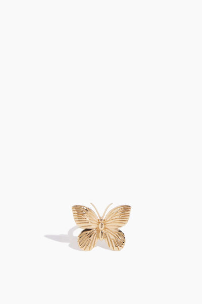 Large Butterfly Ring in 14k Yellow Gold