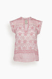 Bell Tops Aubry Top in Pink Multi