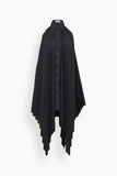 Pleated Shirt Dress in Black