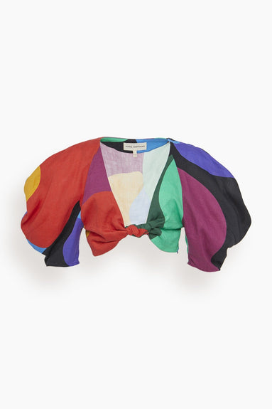Mara Hoffman Tops Wisteria Raya Top in Black Multi