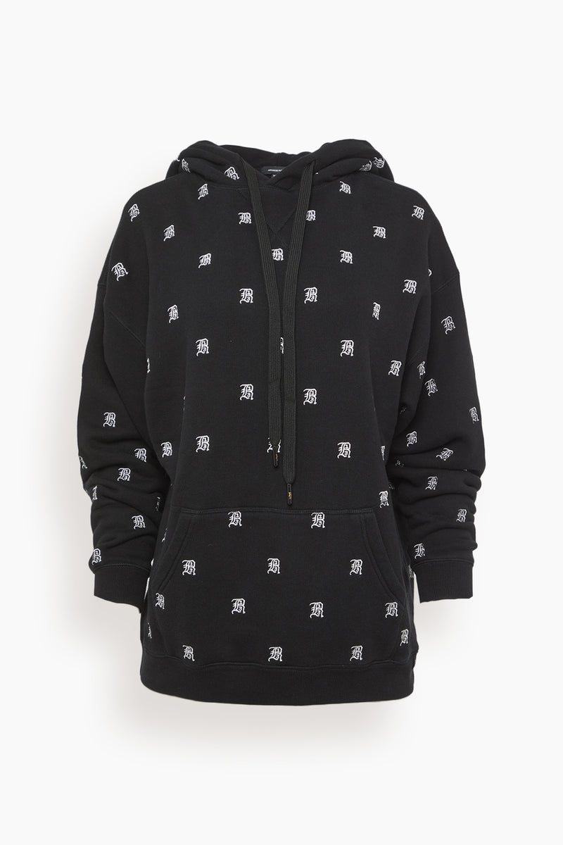 R13 Black 'New York' Hoodie