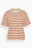 Samsoe Samsoe Tops Jane T-Shirt in Angora Stripe