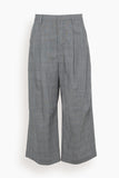 R13 Pants Articulated Knee Trouser in Dark Grey Glen Plaid