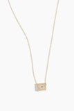 Adina Reyter Necklaces Bead Party Pave Evil Eye Block Necklace in 14k Yellow Gold