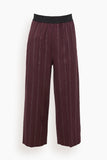 Stella McCartney Pants Elastic Cropped Pant in Aubergine